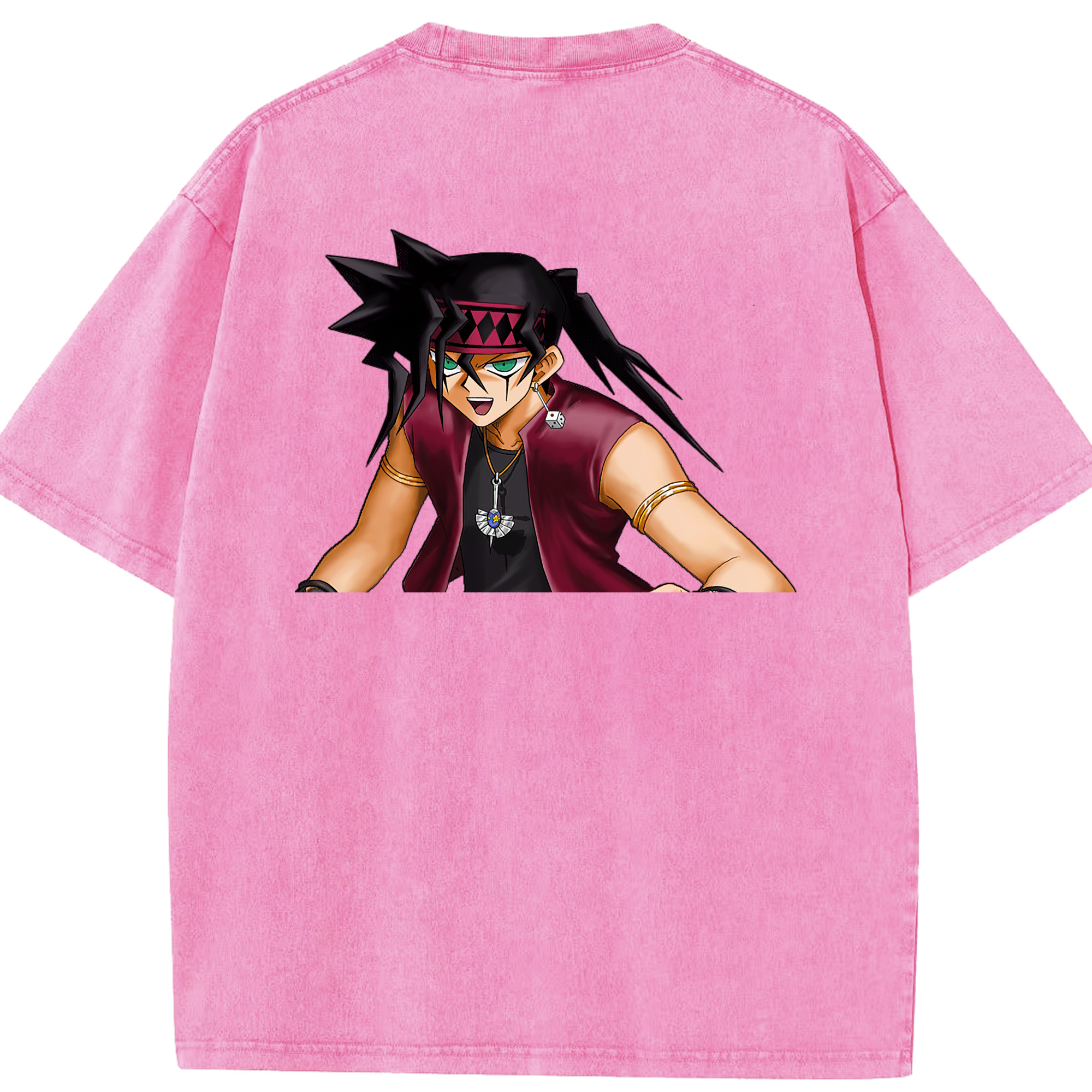 （画像用） 遊☆戯☆王 Yu-Gi-Oh! 綿100% ヴィンテージ風 半袖Tシャツ（背面プリント）